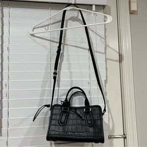 NWT Marc Jacobs Small Croc-Embossed Leather Satchel